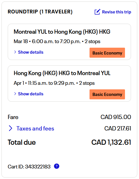 Cheap Montreal Flights To Hong Kong Round-Trip, $1140