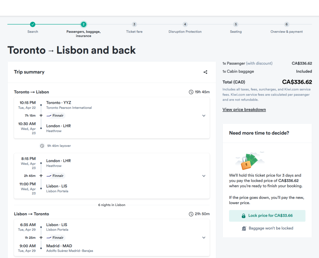 Toronto Flight Deal, Toronto to Lisbon, $336 Round Trip